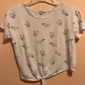 Adorable cat crop top